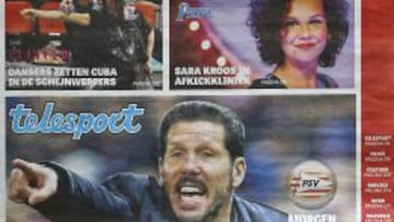 Portada del diario holandés Telesport.