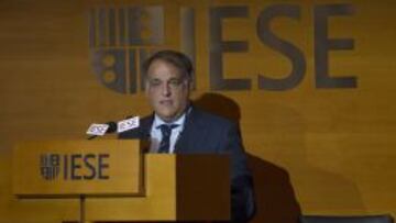 Javier Tebas, en Barcelona el pasado martes.