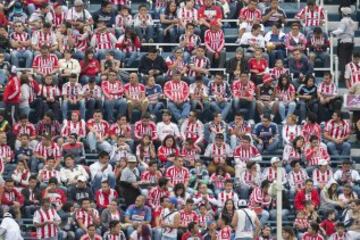 La afición del Guadalajara momentos antes del comienzo de la contienda.