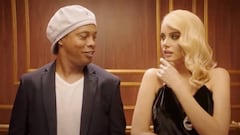Ronaldinho y una modelo serbia en un spot envidiable