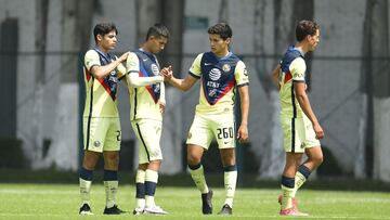 Nelson Garcia of America during the gameToluca vs America, corresponding to the 16th round match of Fuerza Basicas Sub-17, Torneo Clausura Guard1anes 2021 League BBVA MX, at Metepec, on April 25, 2021.
<be><br>
Nelson Garcia de America durante el partido Toluca vs America, correspondiente a la Jornada 16 de Fuerzas Basicas Sub-17, Torneo Clausura Guard1anes 2021 de la Liga BBVA MX, en Metepec, el 24 de Abril de 20215