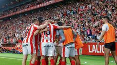 Pleno rojiblanco gracias al primer gol de Perrin tras otra asistencia de Otero