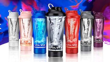 Shaker de proteínas en siete colores.