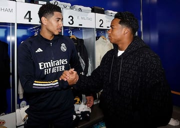 Endrick meets Bellingham at Real Madrid City.