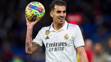MADRID, SPAIN - FEBRUARY 15: Dani Ceballos of Real Madrid CF reacts during the LaLiga Santander match between Real Madrid CF and Elche CF at Estadio Santiago Bernabeu on February 15, 2023 in Madrid, Spain. (Photo by Diego Souto/Quality Sport Images/Getty Images)
