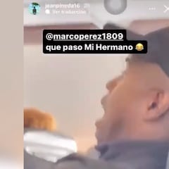 Marco Pérez, asustado por las turbulencias en su viaje a Pasto