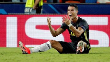 Cristiano Ronaldo sent off against Valencia