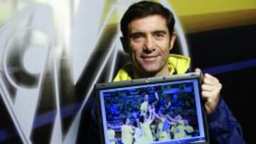 Marcelino, en la foto que conmemora su a&ntilde;o en el club.