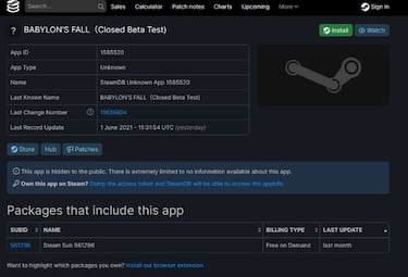 Babylon's Fall tendrá beta cerrada, según una filtración de SteamDB