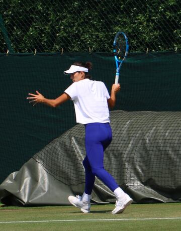 Garbiñe Muguruza se prepara para golpear.