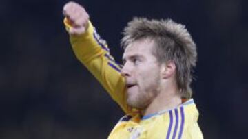 Andriy Yarmolenko, con la selección de Ucrania.