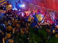 during the final first leg match between Tigres UANL and Toluca, as part of the Liga BBVA MX, Torneo Apertura 2025 at Universitario Stadium, on December 11, 2025 in Monterrey, Nuevo Leon, Mexico.