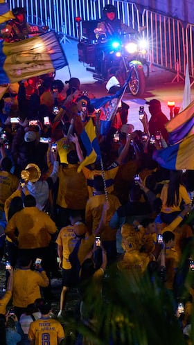 during the final first leg match between Tigres UANL and Toluca, as part of the Liga BBVA MX, Torneo Apertura 2025 at Universitario Stadium, on December 11, 2025 in Monterrey, Nuevo Leon, Mexico.