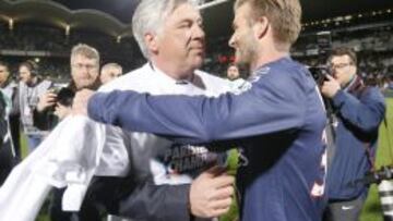 Ancelotti, con Beckham.