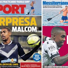 Malcom irrumpe en las portadas de Barcelona