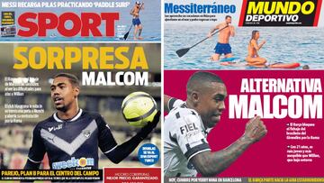 Portadas de 'Sport' y 'Mundo Deportivo' del martes 24 de julio de 2018.