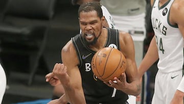 The Nets' Kevin Durant didn't play in Wednesday's historic win over the Knicks on Wednesday, but he definitely made up for it when he trolled Nets' fans.
