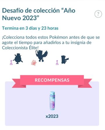 Desafío de Colección de Año Nuevo 2023 en Pokémon GO