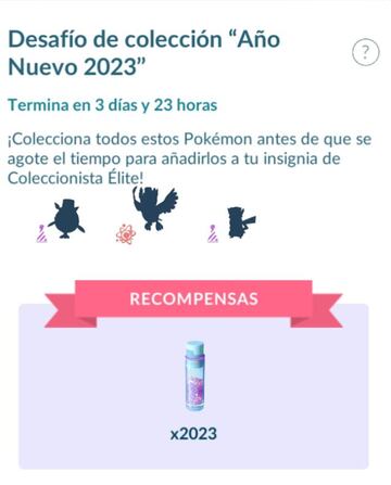 Desaf&iacute;o de Colecci&oacute;n de A&ntilde;o Nuevo 2023 en Pok&eacute;mon GO