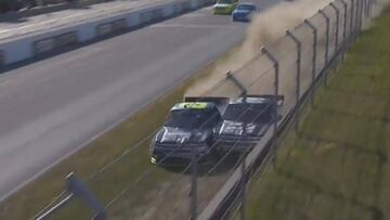 Nemechek y Custer tras cruzar la meta.