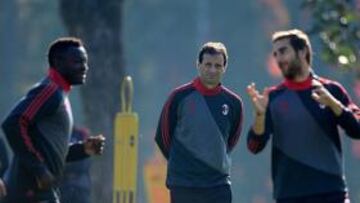 El Milán realizó el último entrenamiento antes de viajar a Málaga.