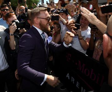 La llegada de Mayweather y McGregor a Las Vegas