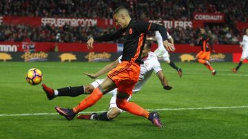 Rodrigo Moreno durante un lance del partido contra el Sevilla.