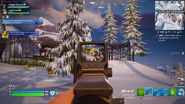 fortnite festival invierno 2023 evento navidad misiones inflige daño a oponentes en una zona nevada