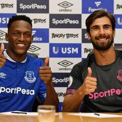 Mina y André Gomes, sin debut en el Everton hasta septiembre