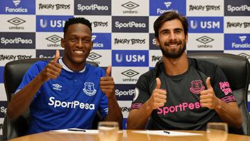 Mina y André Gomes, sin debut en el Everton hasta septiembre