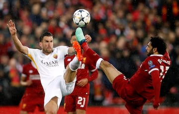 Kevin Strootman Y Mohamed Salah.