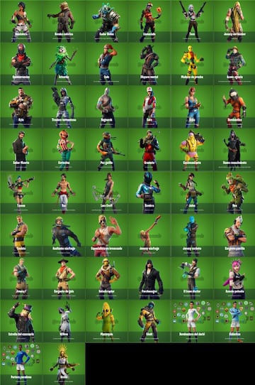 Todos los personajes/NPC de la Temporada 6 de Fortnite Cap&iacute;tulo 2 tras el parche 16.40. Hay 50 en total