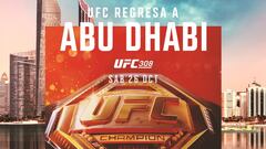 Cartel con el que la UFC ha confirmado la celebración de la UFC 308 en Abu Dhabi.