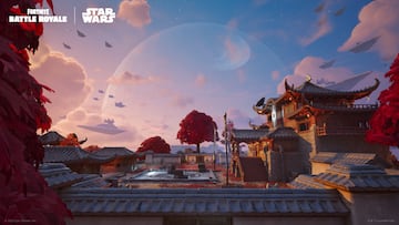 fortnite star wars batalla galactica nueva temporada nuevo mapa fortaleza de vader samurai