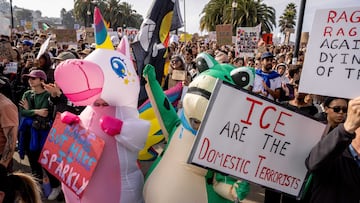 Foto de archivo de una protesta en San Francisco contra el ICE.