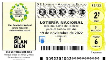 Lotería Nacional: comprobar los resultados del sorteo de hoy, sábado 19 de noviembre