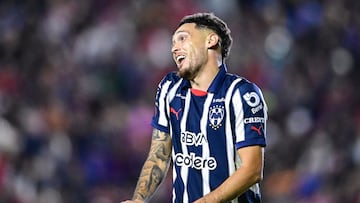 Lucas Ocampos of Monterrey during the Semifinal first leg match between Atletico de San Luis and Monterrey as part of the Liga BBVA MX, Torneo Apertura 2024 at Alfonso Lastras Stadium on December 04, 2024 in San Luis Potosi, Mexico.