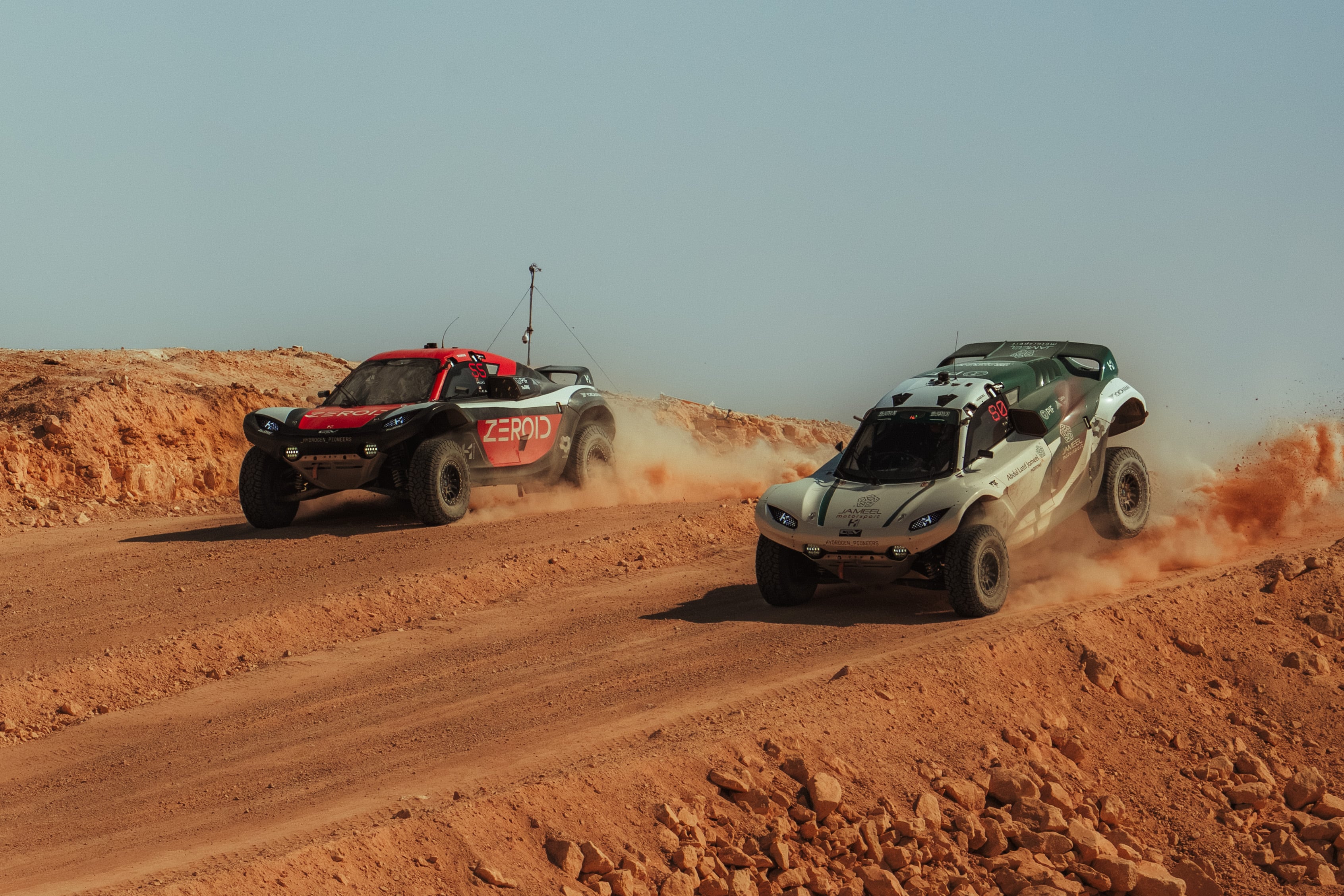 Mano a mano de Extreme H en Arabia Saudí.