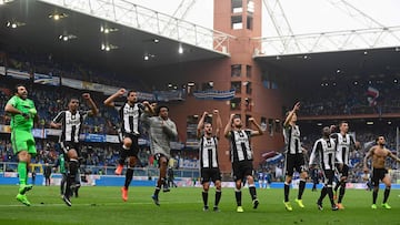 Jugadores de la Juventus celebrando un triunfo reciente.