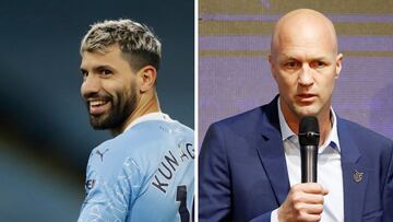 Ag&uuml;ero y Jordi Cruyff.