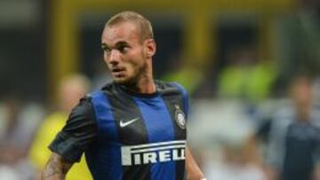 Wesley Sneijder en un partido de esta temporada.