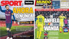 Portadas del Sport y del Mundo Deportivo de hoy, 7 de mayo de 2019. 