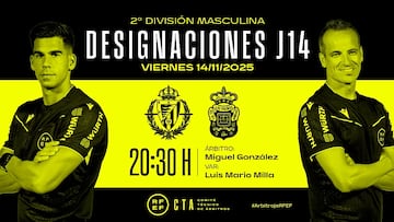 El Real Valladolid-UD Las Palmas lo pita Miguel González Díaz