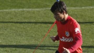 Óliver, durante un entrenamiento.