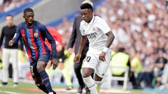 Dembélé y Vinicius en el último Real Madrid-Barcelona.