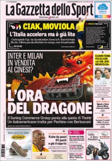 Portadas de la prensa mundial