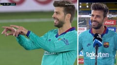 Piqué evade pregunta de su polémico gesto en el gol anulado