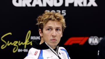 Suzuka (Japan), 03/04/2025.- RB driver Liam Lawson of New Zealand attends a press conference for the 2025 Formula 1 Japanese Grand Prix at the Suzuka Circuit, Suzuka, Japan, 03 April 2025. The Formula One Japanese Grand Prix takes place on 06 April 2025. (Fórmula Uno, Japón, Nueva Zelanda) EFE/EPA/FRANCK ROBICHON