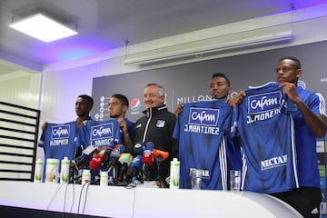 Los dirigidos por Jorge Luis Pinto se preparan para su primer partido de Liga Águila frente a Envigado. También presentaron sus cuatro nuevas caras.