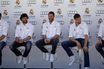 Entrega de coches oficiales Audi a toda la plantilla de baloncesto del Real Madrid al completo, que ha tenido lugar junto al estadio Alfredo Di Stéfano.